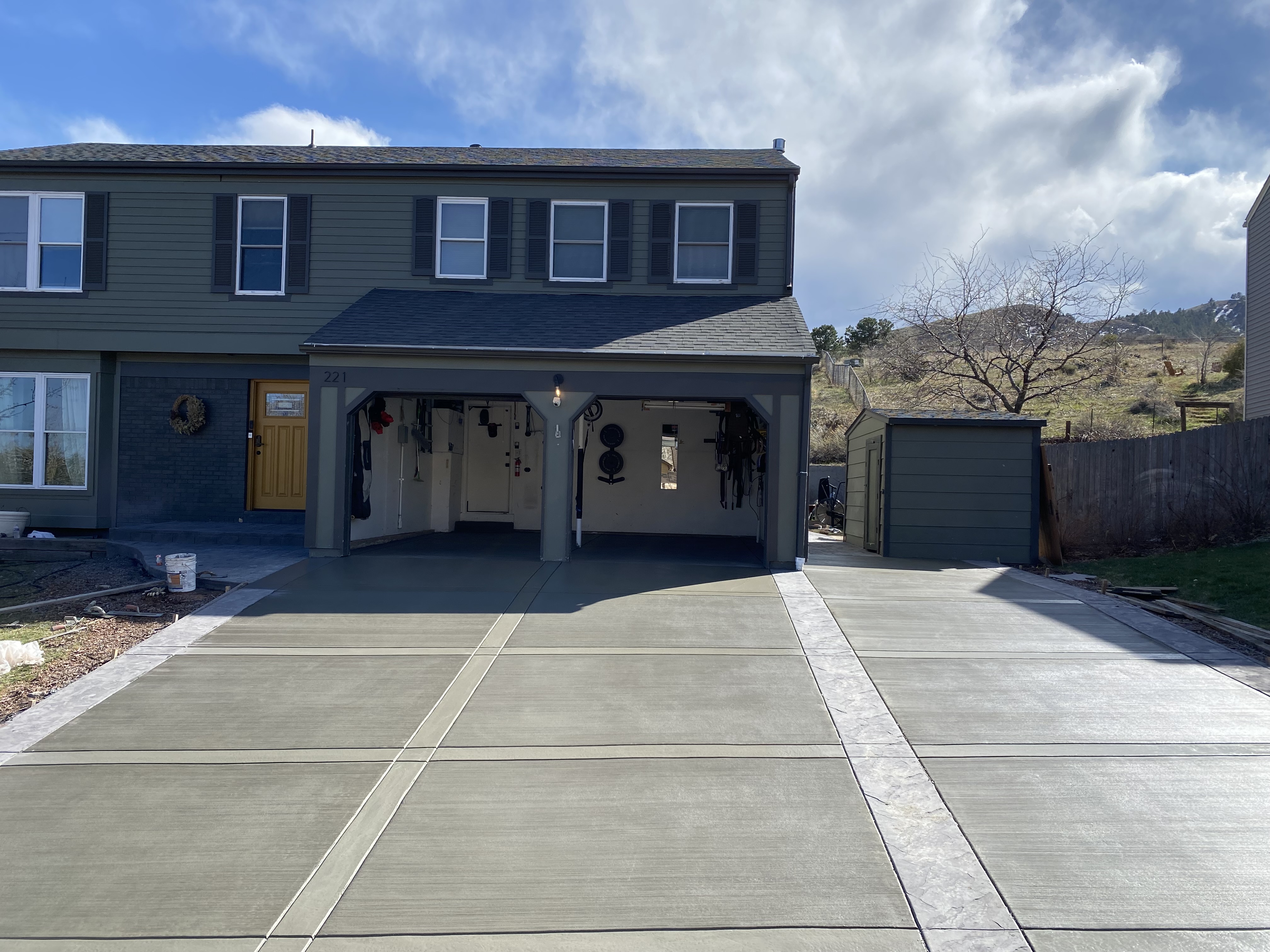 Concrete driveway installed in Golden, CO by C&O Concrete