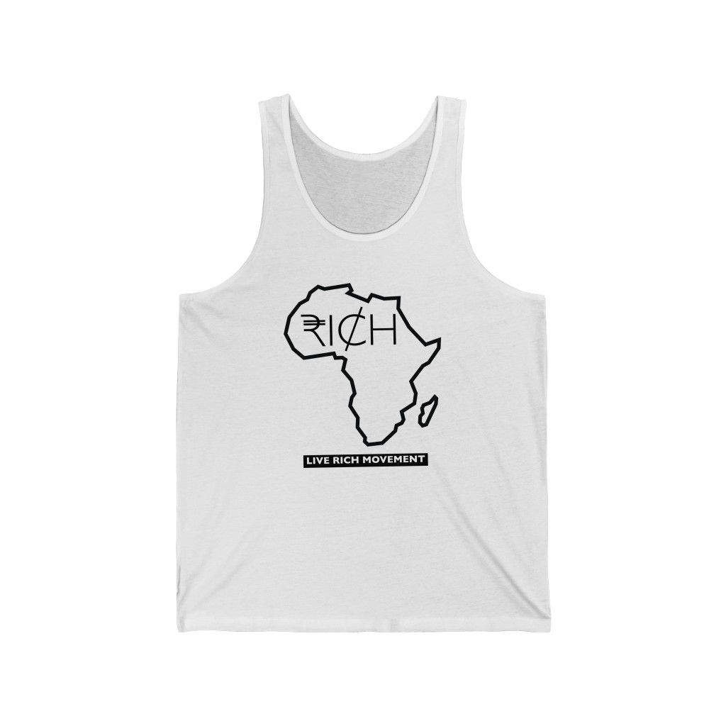 Africa "RICH" Jersey Tank (White)