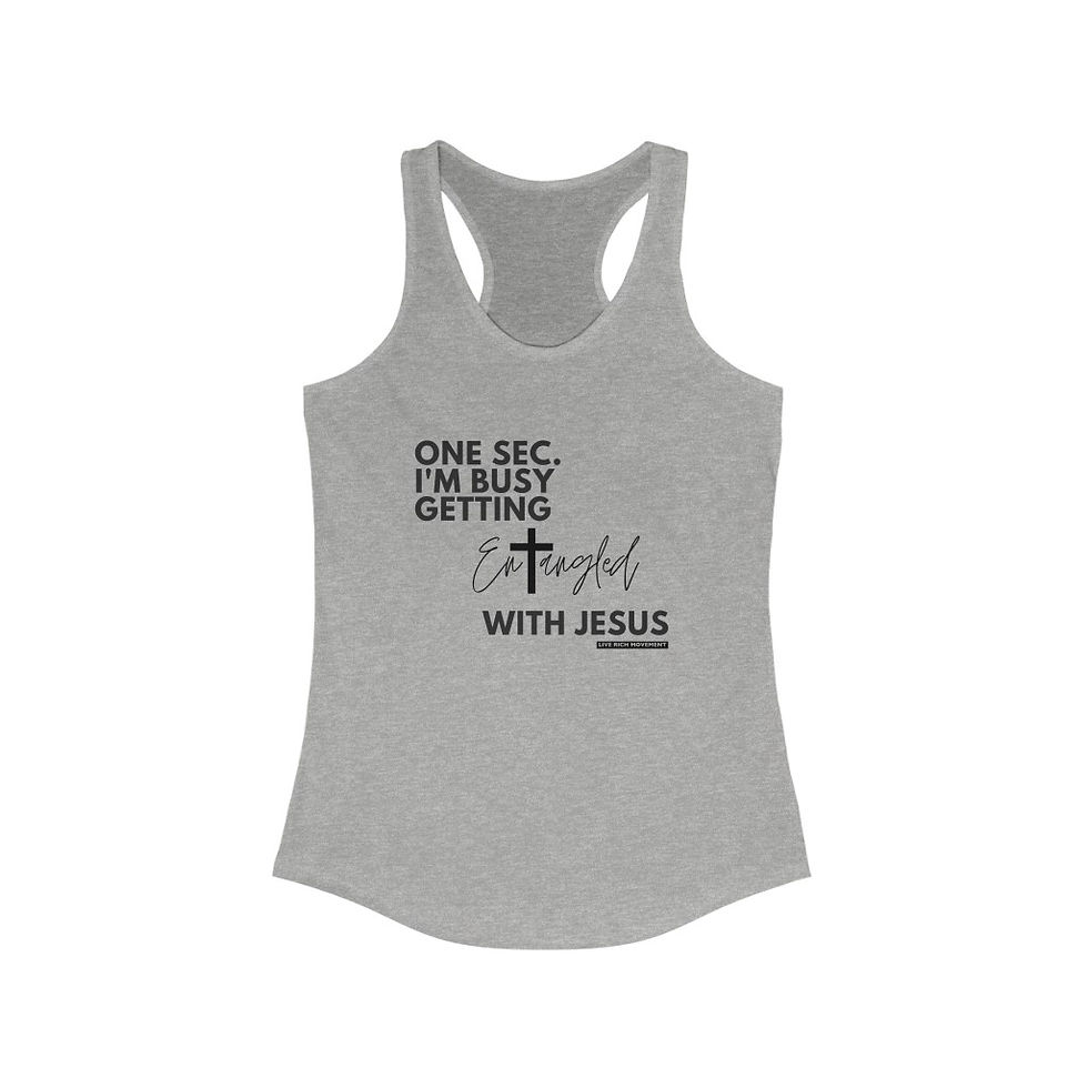 Thumbnail: Busy Entangled w/ Jesus - Racerback Tank