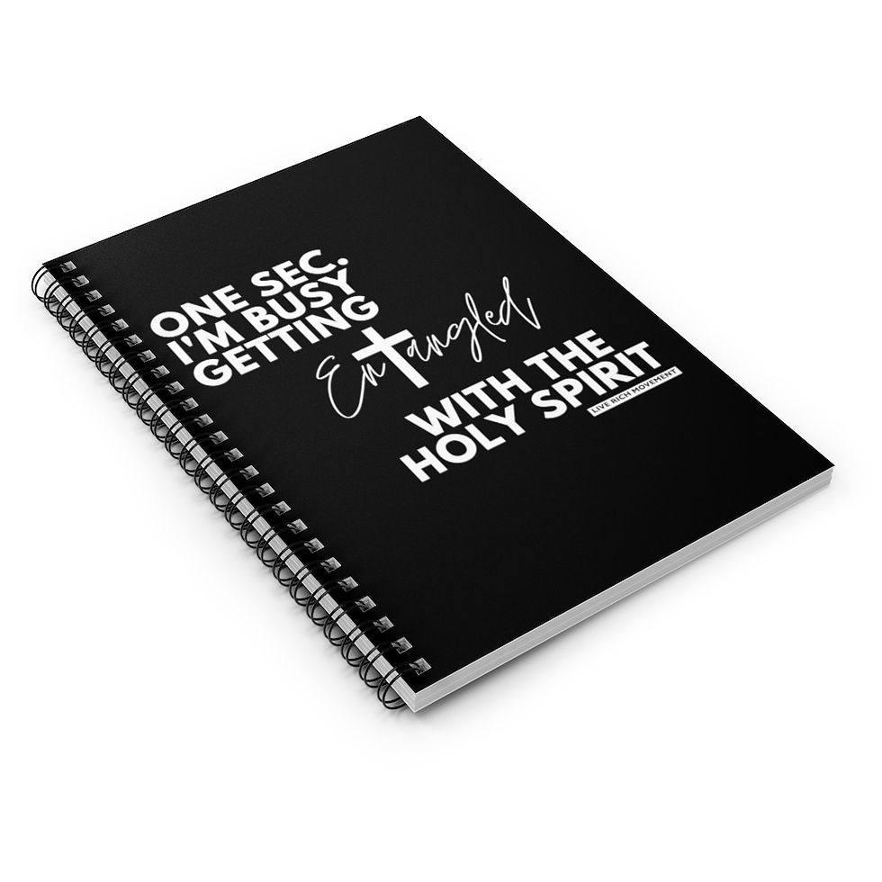 Thumbnail: Busy Getting Entangled Spiral Notebook - Ruled Line (Black)
