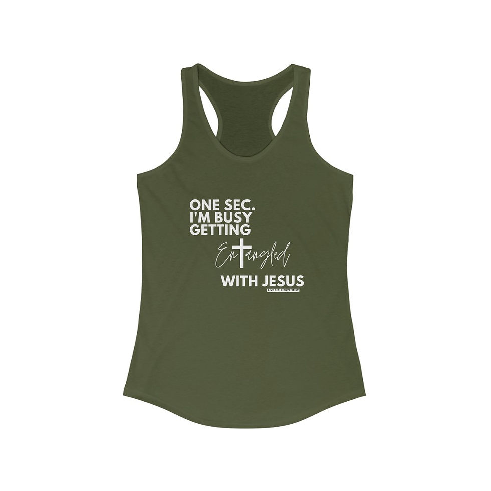 Thumbnail: Busy Entangled w/ Jesus - Racerback Tank