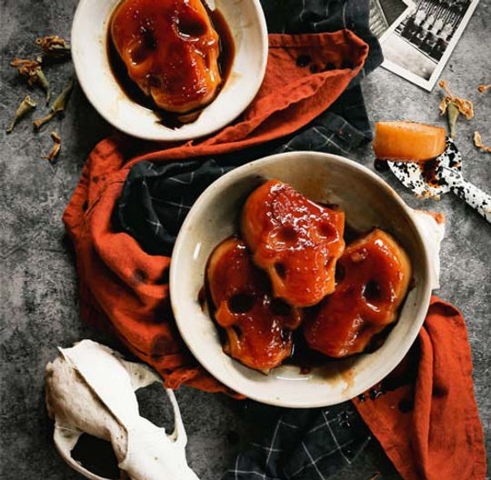 moule en silicone tete de mort pour flan et gelée