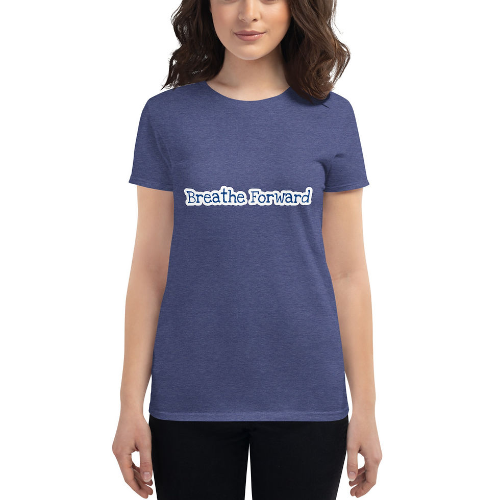 Thumbnail: Breathe Forward Blue&White Women's short sleeve t-shirt 
