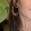 Thumbnail: Brass Spiral Hoop Lotus Earrings