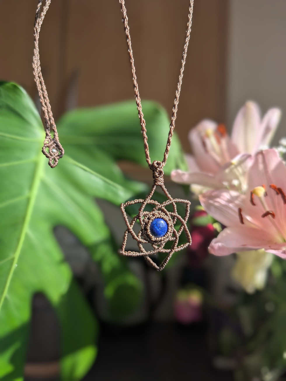 Thumbnail: Lapis Lazuli mandala necklace