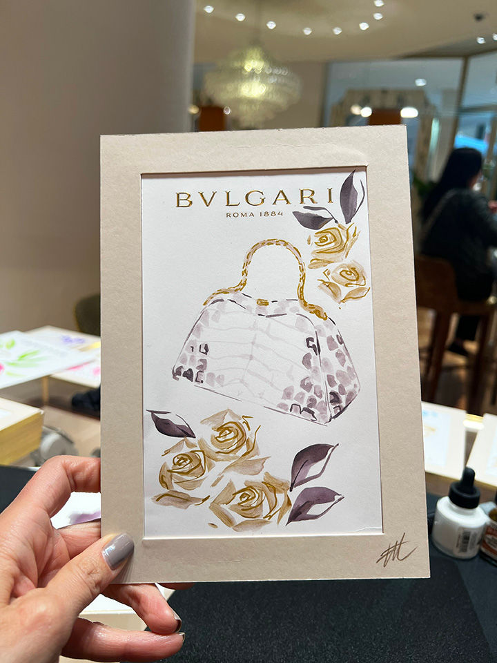 Bulgari Bags: Live Illustration