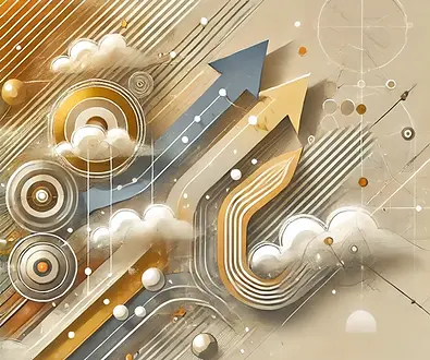 DALL·E 2025-01-21 14.19.08 - A modern conceptual illustration representing 'Leading with V