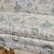 Closeup of floral sofa