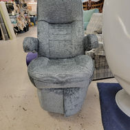 Front view of grey chair