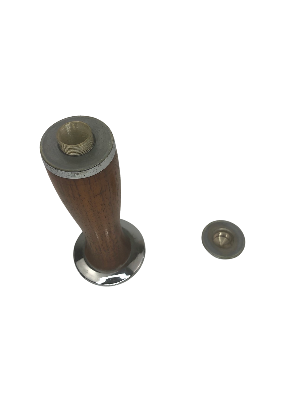 Thumbnail: Vintage Chrome and Wood Bell Form Cocktail Shaker