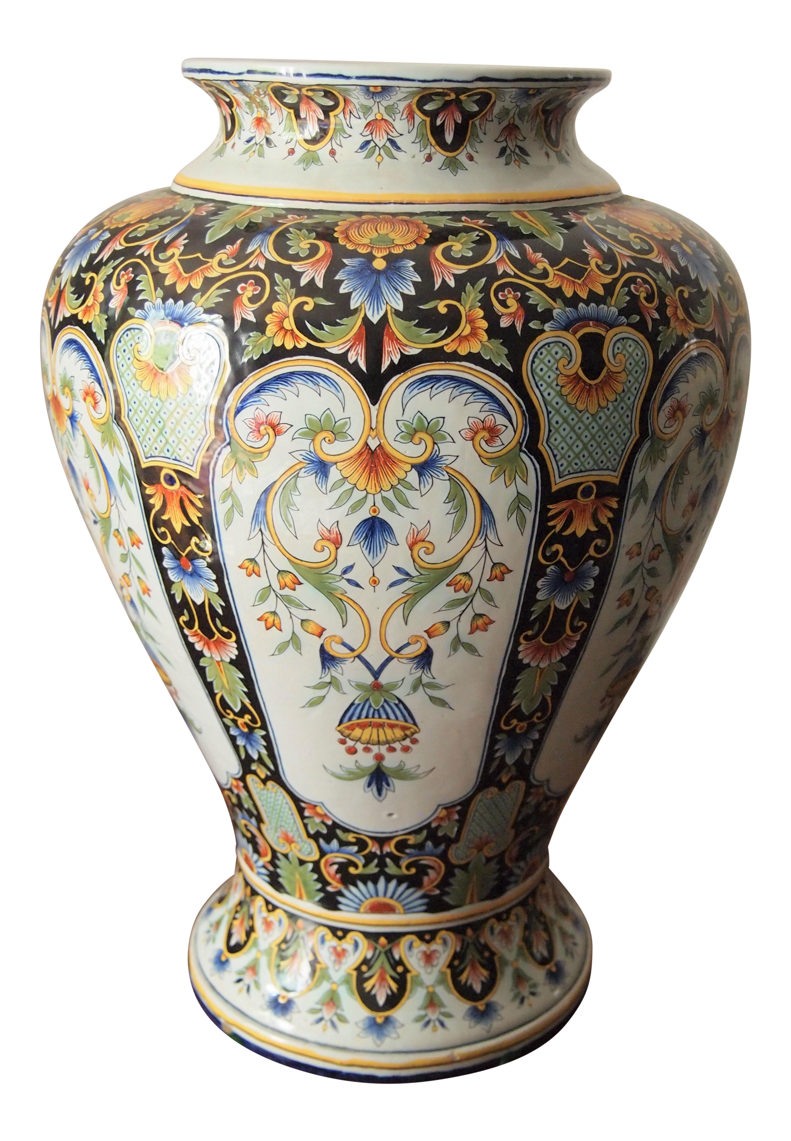 Antique French Faience Vase