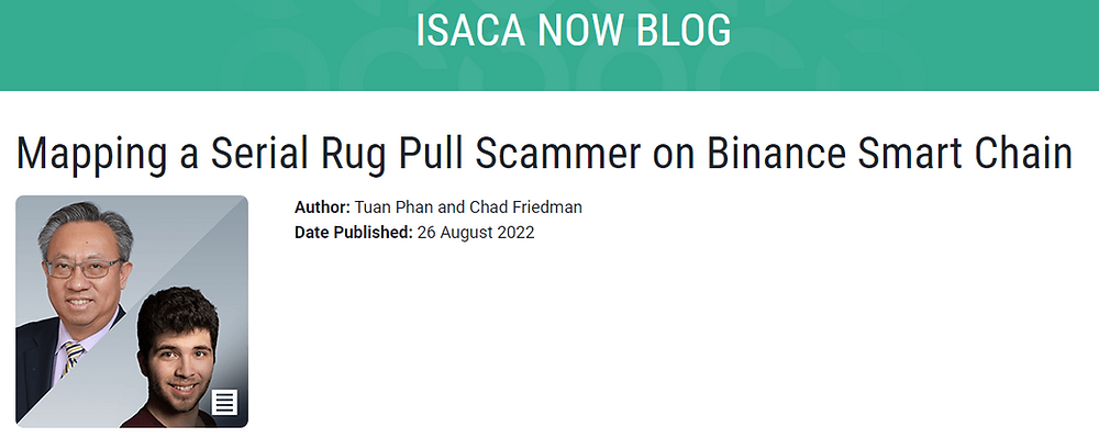 Mapped Transactions of a Serial Rug Pull Scammer