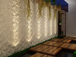 Water body with textured wall