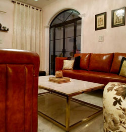 Tan Sofa with light background