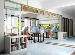 Bookshelf and ceiling design