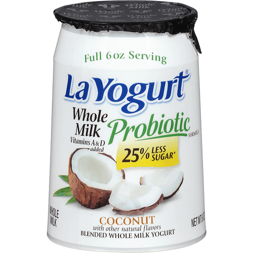 La Yogurt® Probiotic Coconut Blended Whole Milk Yogurt 6 oz. Cup