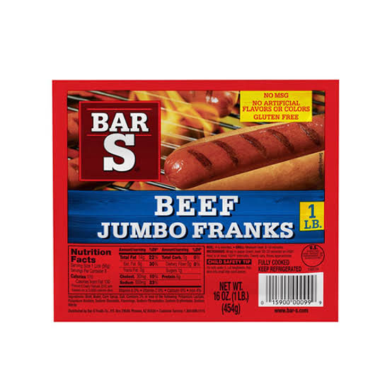 Bars Beef Jumbo Franks