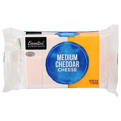 Essential Everyday Cheese, Mild Cheddar, Sliced 10 ea