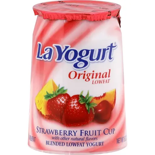 La Yogurt Yogurt, Lowfat, Blended, Original, Strawberry Fruit Cup