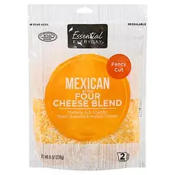 Essential Everyday Four Cheese Blend, Mexican Style, Fancy Cut 8 oz