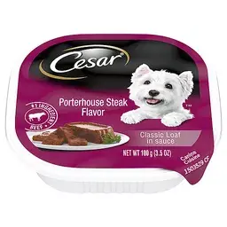 Cesar Canine Cuisine, Porterhouse Steak Flavor, Classic Loaf in Sauce 3.5 oz