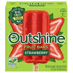 Outshine Strawberry Frozen Fruit Bars, 6 Count 6 ea