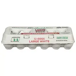 Hillandale Farms Eggs, Large White, Farm Fresh 12 Ea