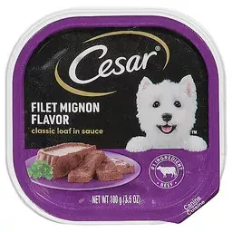 Cesar Canine Cuisine, Filet Mignon Flavor, Classic Loaf In Sauce 3.5 oz