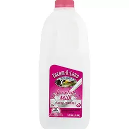 Cream O Land Milk, Lowfat, 1% Milkfat 0.5 Gal