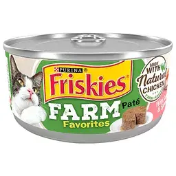 Friskies Cat Food, Pate, With Salmon & Spinach 5.5 Oz
