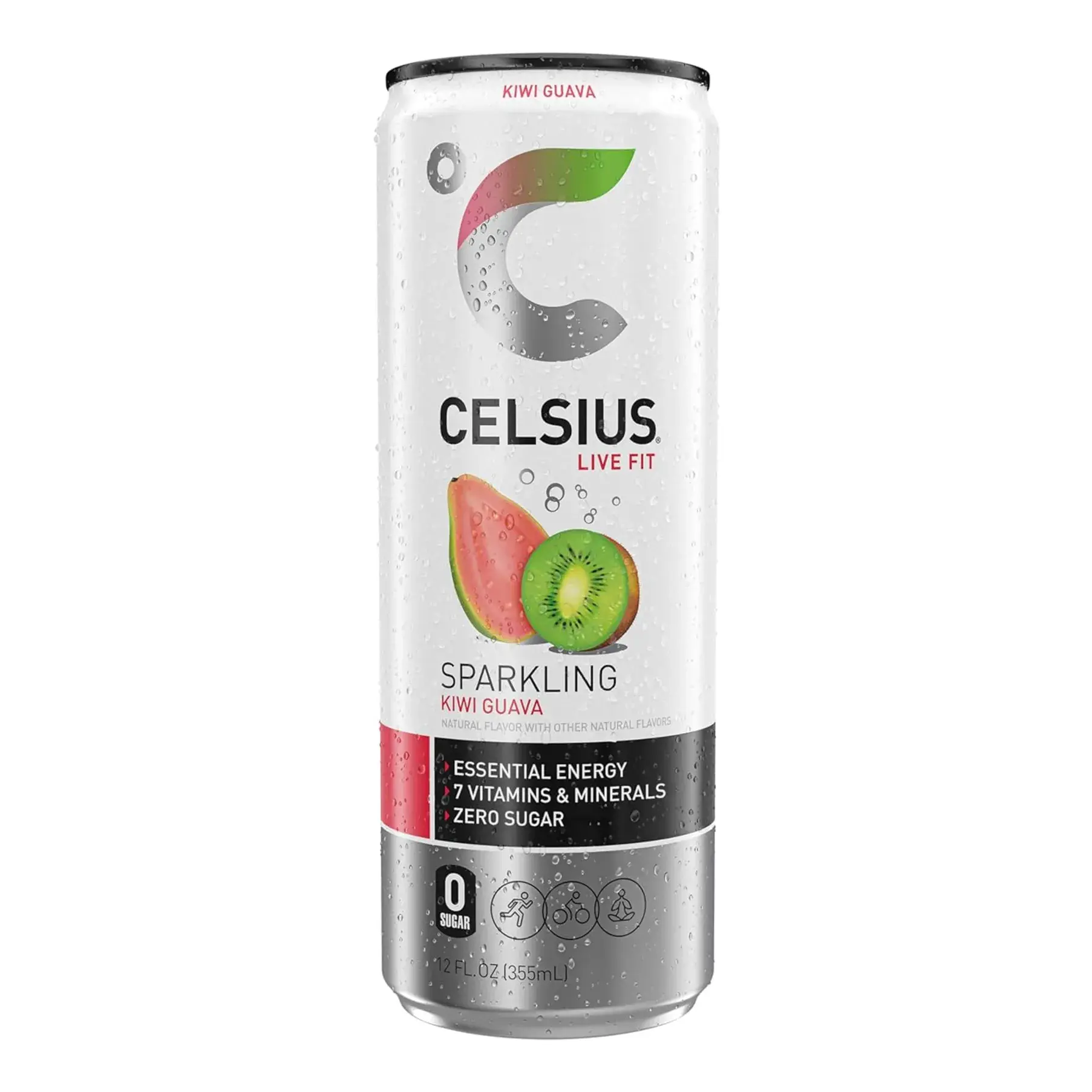 Celsius Energy Drink, Kiwi Guava, Sparkling 12 fl oz