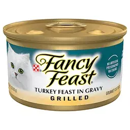 Fancy Feast Cat Food, Gourmet, Turkey Feast in Gravy, Grilled 3 oz