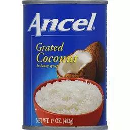 Ancel Coconut, Grated, In Heavy Syrup 17 Oz