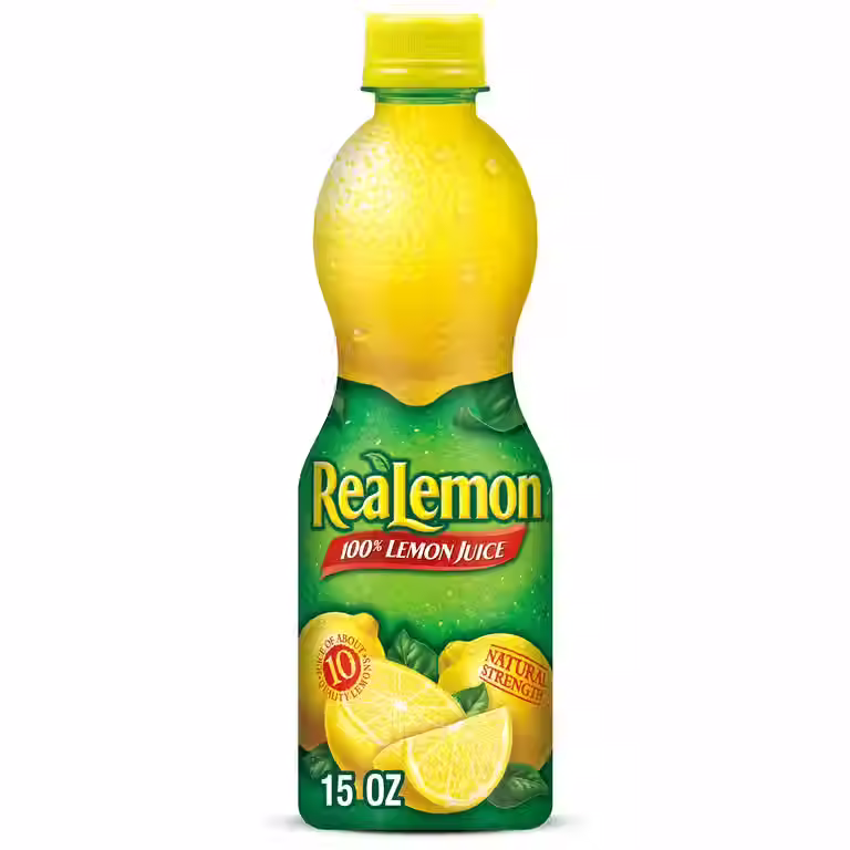 Rea Lemon 100% Juice, Lemon 15 Oz