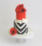 Red, Black and White Cake