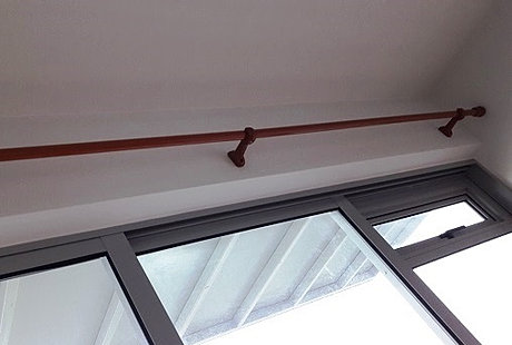 Curtains Ideas curtain rod singapore : Install wooden curtain rods
