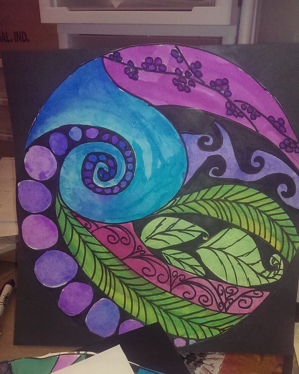 7th Grade Koru Abstract Watercolor
