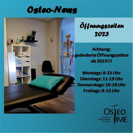 Öffnungszeiten ab Januar 2023