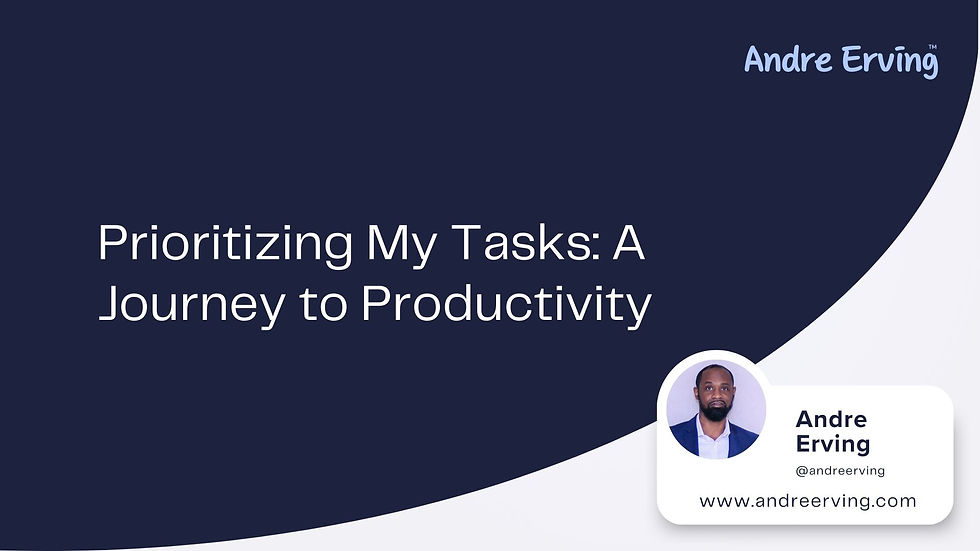 Prioritizing My Tasks: A Journey to Productivity - Andre Erving