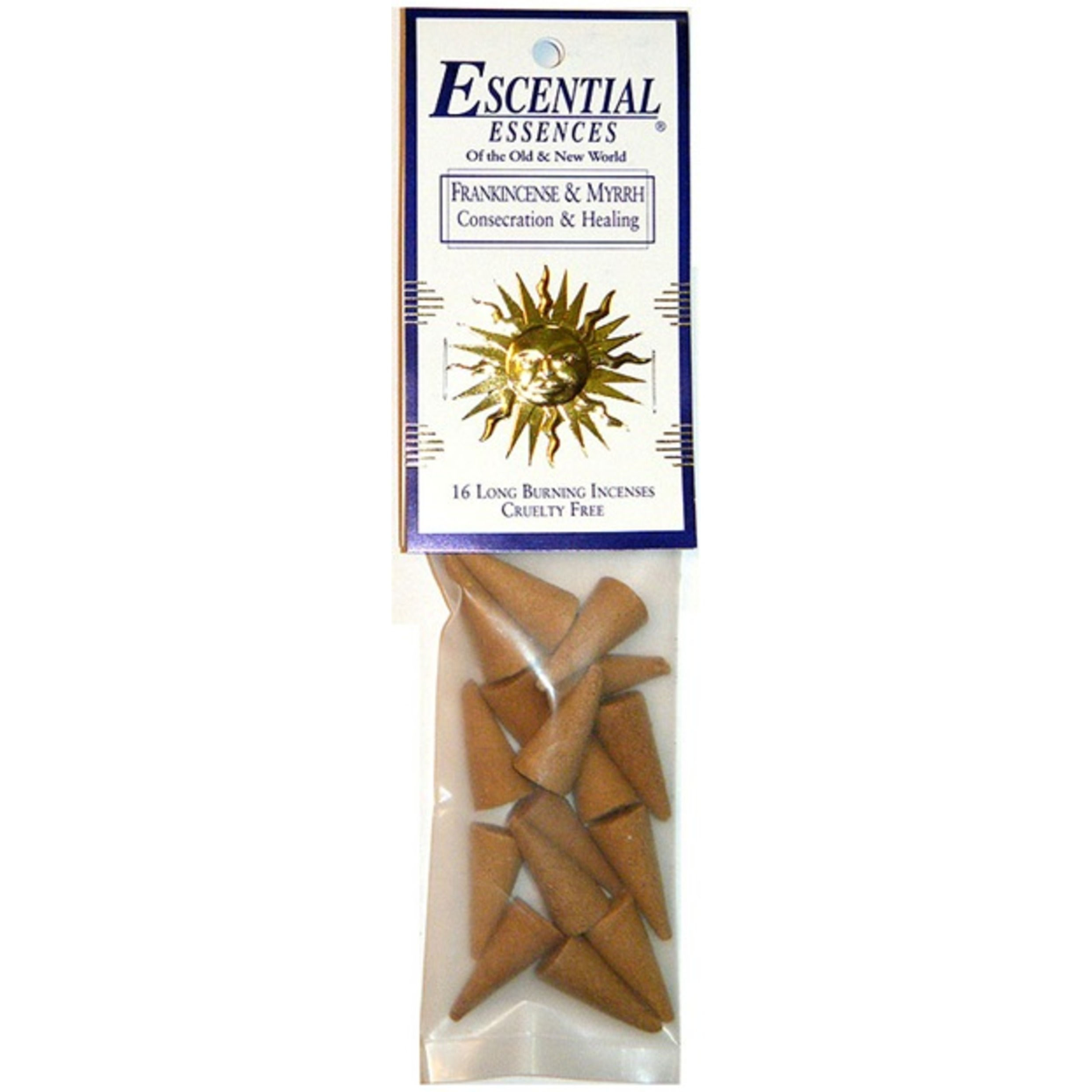 Frankincense & Myrrh - Escential Essences Incense Cones