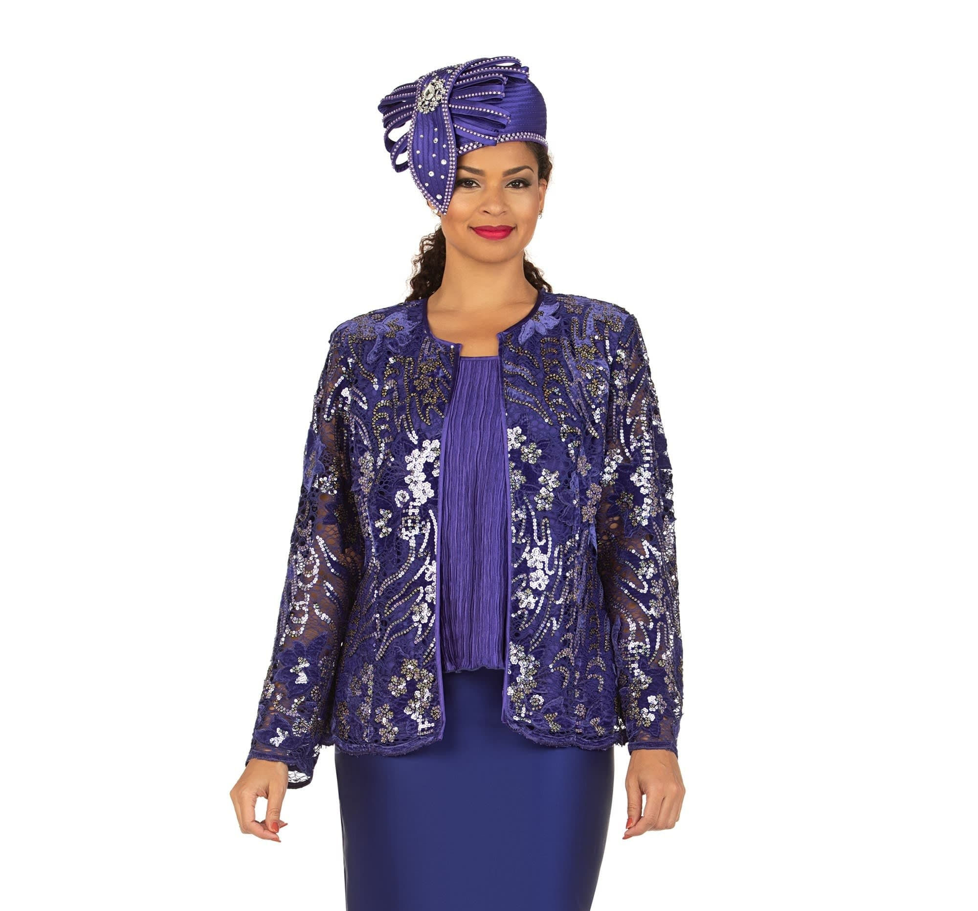 Giovanna G1180-PUR Church Suit