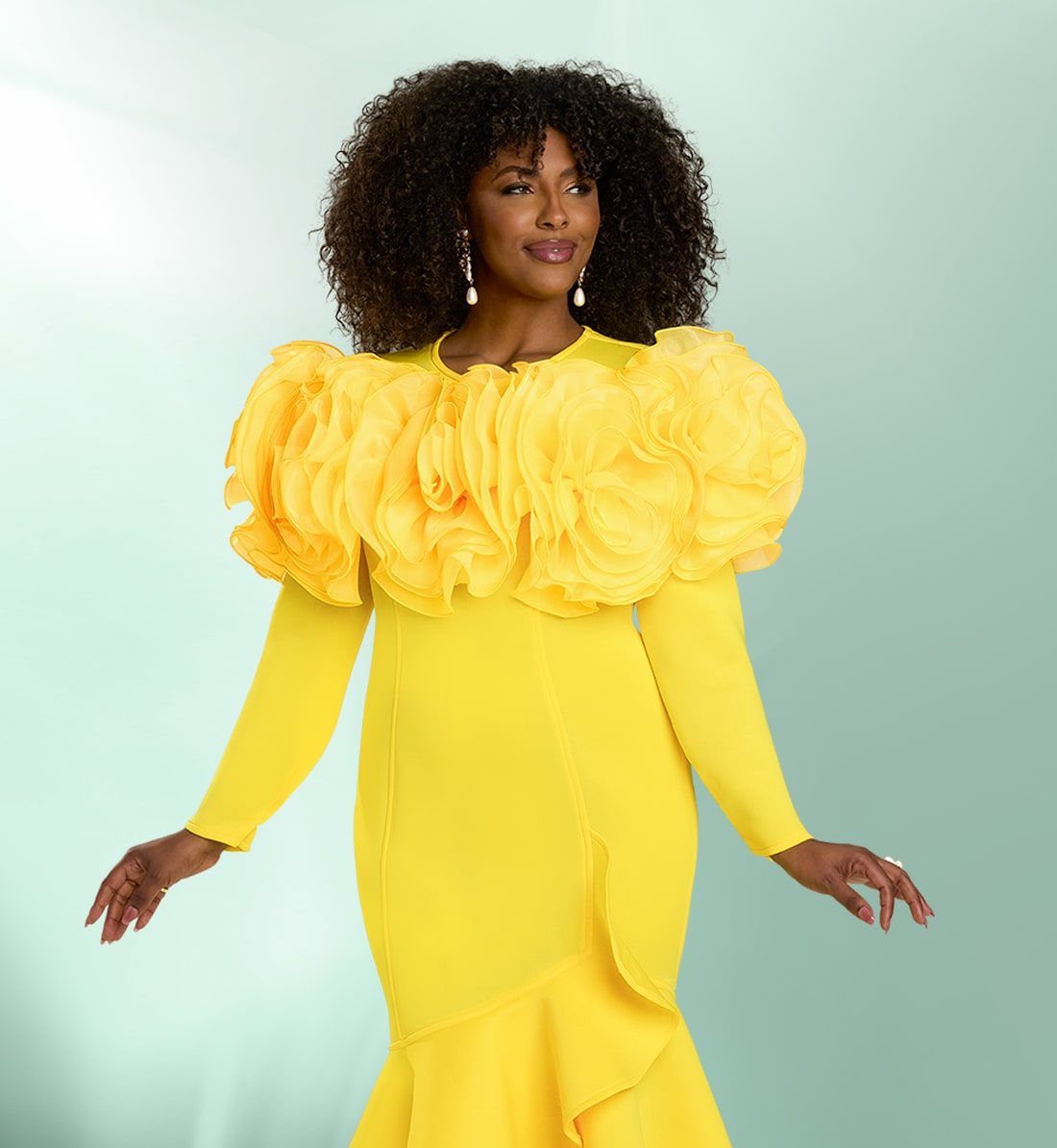 Donna Vinci 12109-YLW Dress