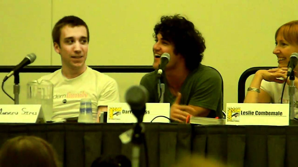 Darren Criss em 2009, no painel de "A Very Potter Musical"