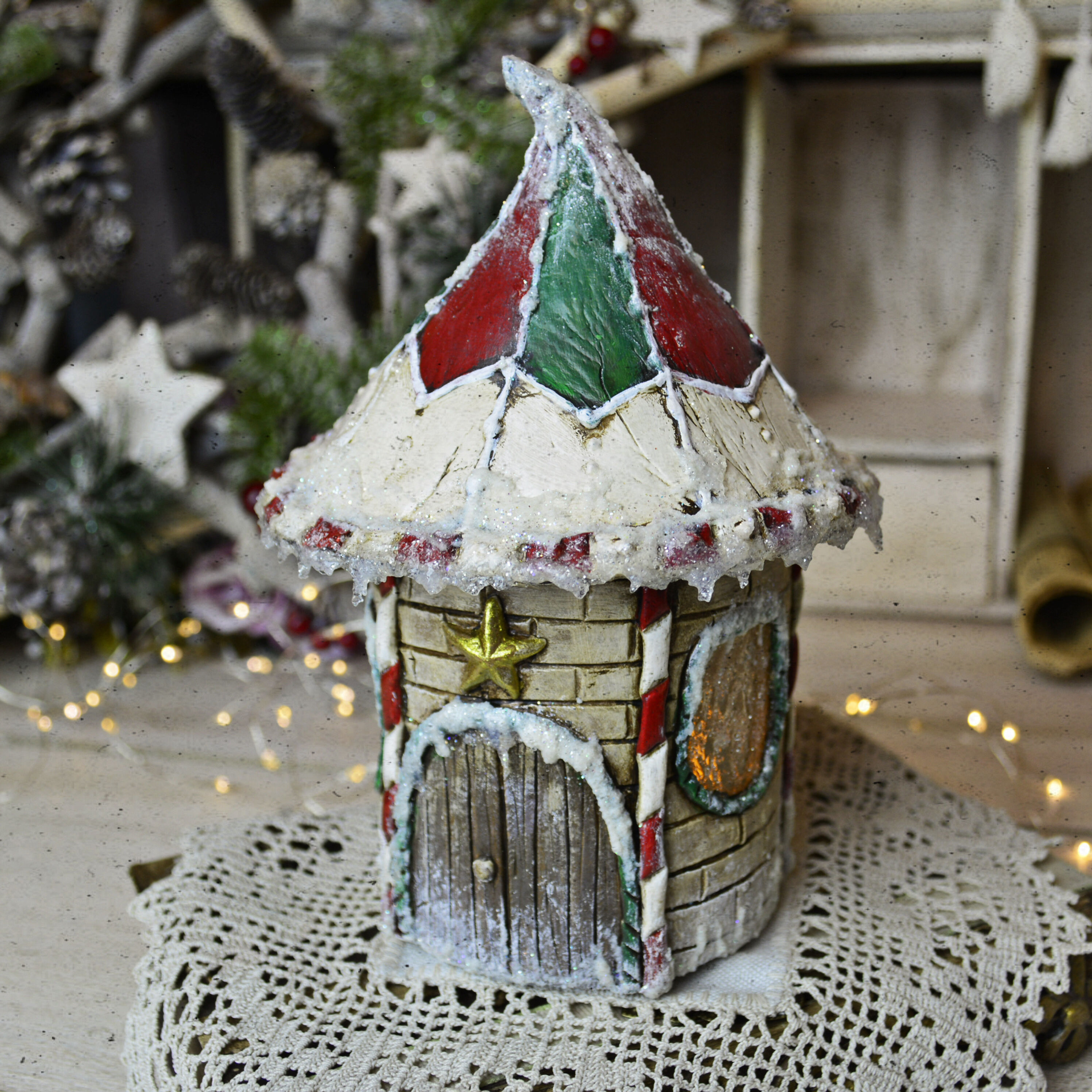 Light Up Glass Jar Elf House Workshop (RECORDING)
