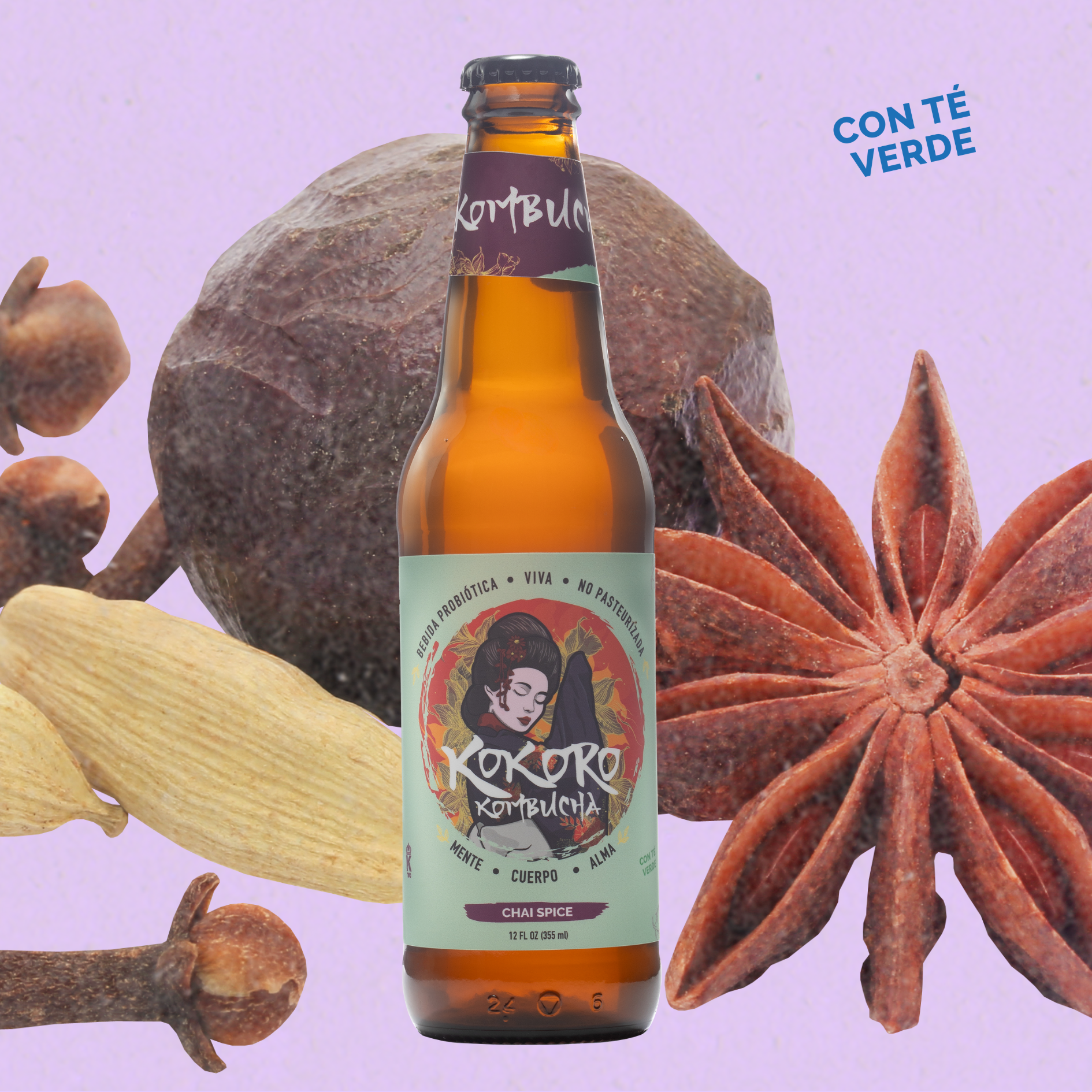 CHAI SPICE KOMBUCHA - Paquetes desde 12 botellas