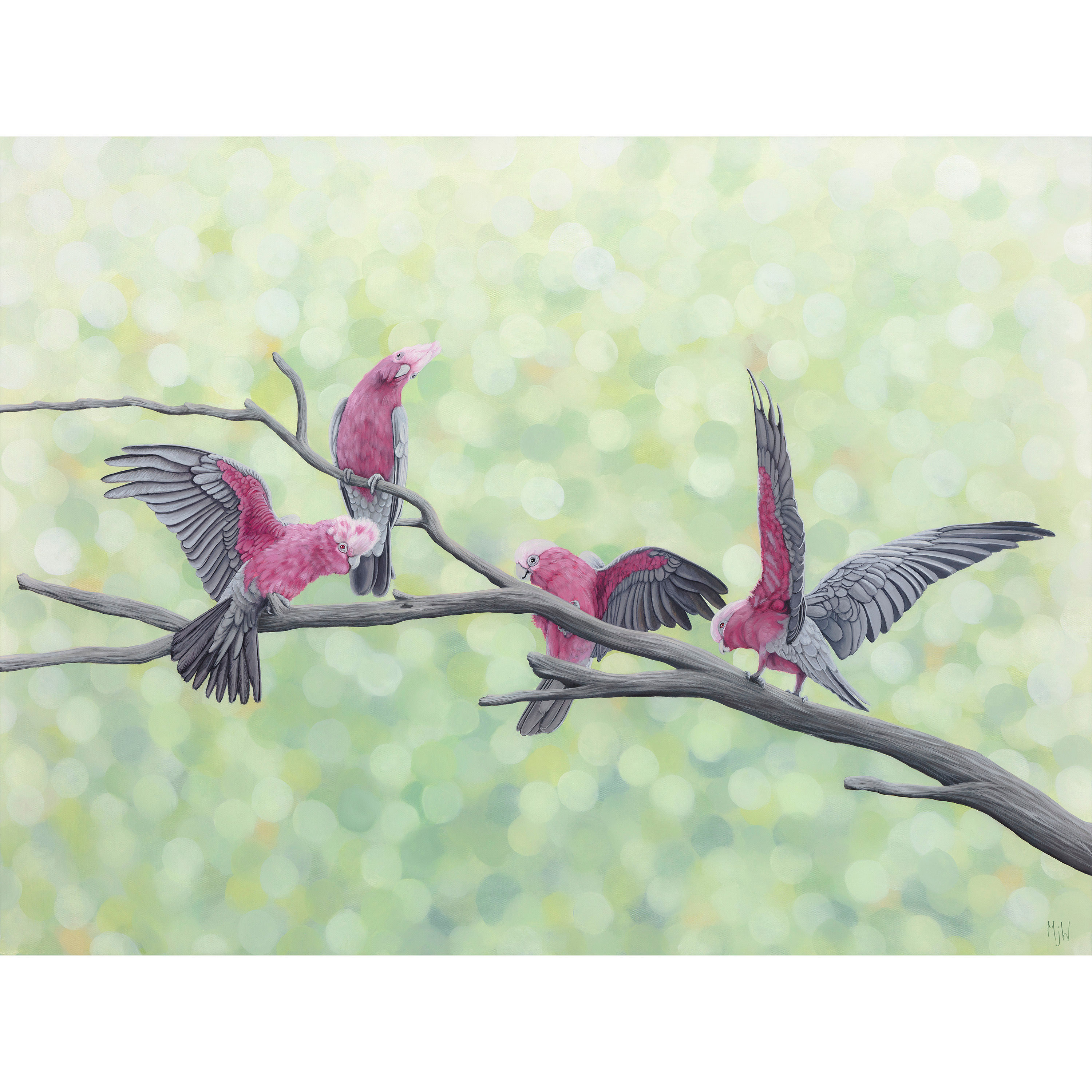 Party of Four Original Oil Painting