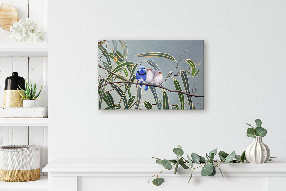 Thumbnail: A Bundle of Birds Original Oil Painting
