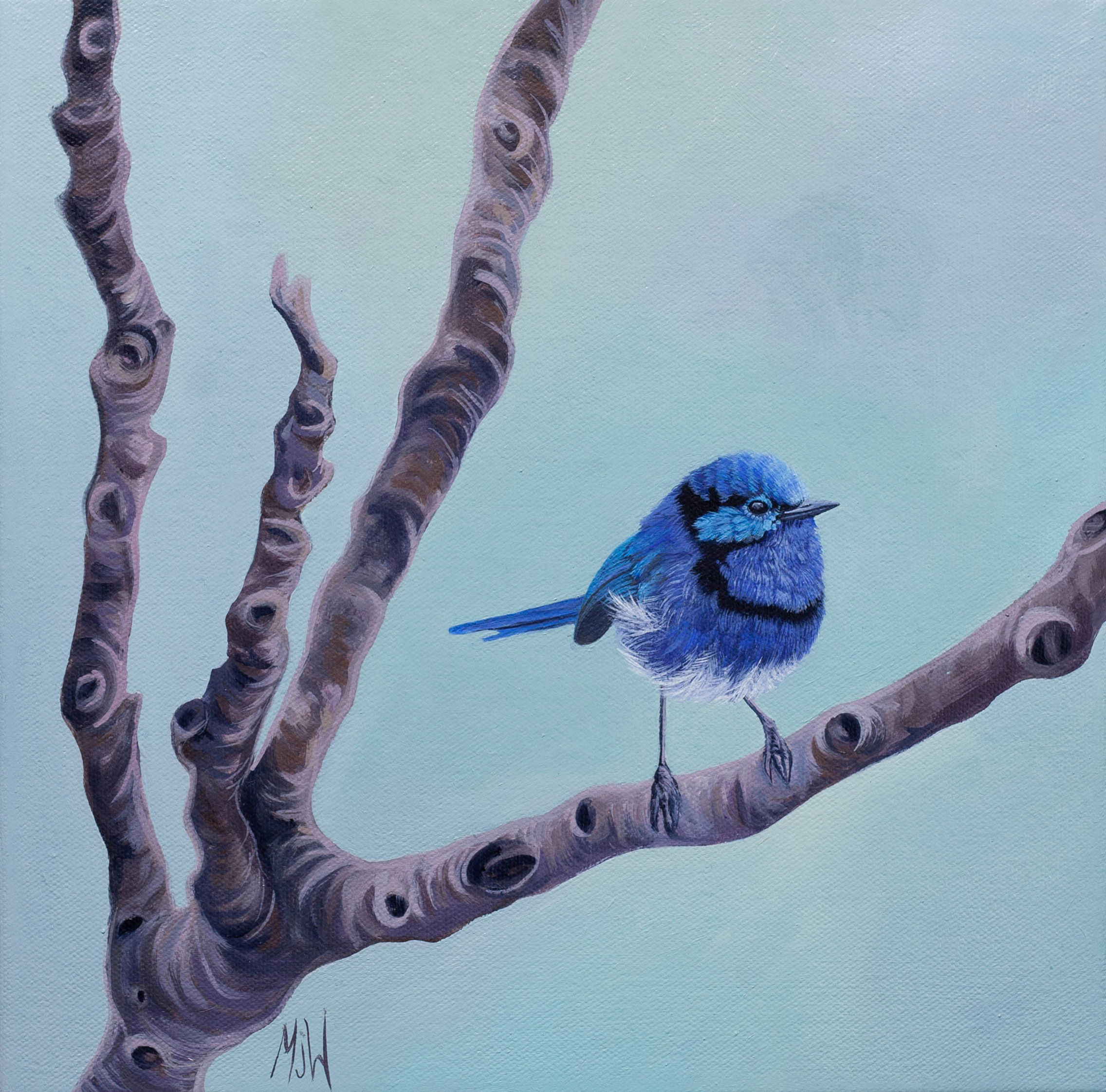 Morning Blue Original Oil Painting