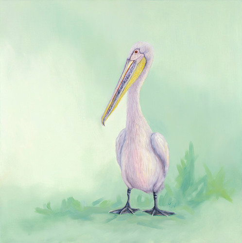 Pelican Oil Painting | Wildlife Art + Pet Portraits by MJW