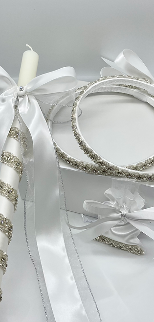 Discounted Greek Orthodox Wedding Set - Matching Sparkling Set
